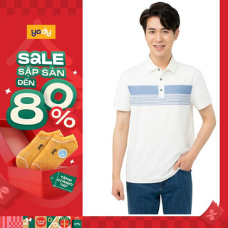 Áo polo nam YODY áo phông nam cổ bẻ mắt chim in phối ngực trẻ trung thoáng mát - APM6171