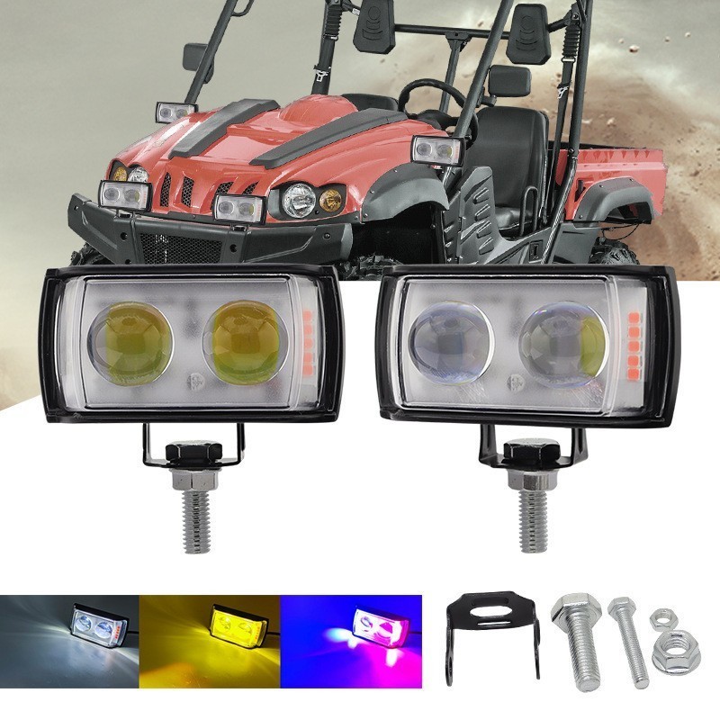 Đèn LED 2 mắt siêu sáng với ánh sáng nhiều màu 6 chế độ