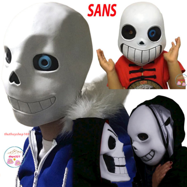 Mặt nạ Sans đẹp tuyệt trong Game Undertale Sans - Mặt nạ Sans mắt xanh và mắt đen giá hời