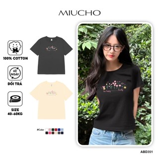 Áo baby tee ABD351 Miucho cotton cổ tròn in graphic