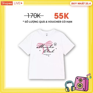 Áo thun baby tee in nơ AB222 Miucho vải in brand name new
