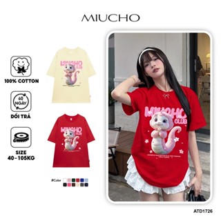 Áo thun tết năm tỵ form rộng local brand chất vải cotton thoáng mát ATD1726 Miucho in mix