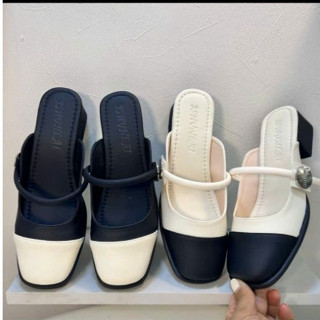 Giày búp bê nữ, Sục nữ cao gót đế vuông chất da lì siêu đep đế 5cm  251