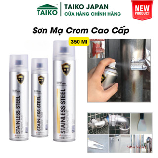 Sơn Bạc Mạ Crom Sơn Xịt Mạ TAIKO Sáng Bóng 350ml Chai Sơn Mạ Siêu Bóng Làm Mới Ô tô Xe Máy, Vật Dụng Trang Trí