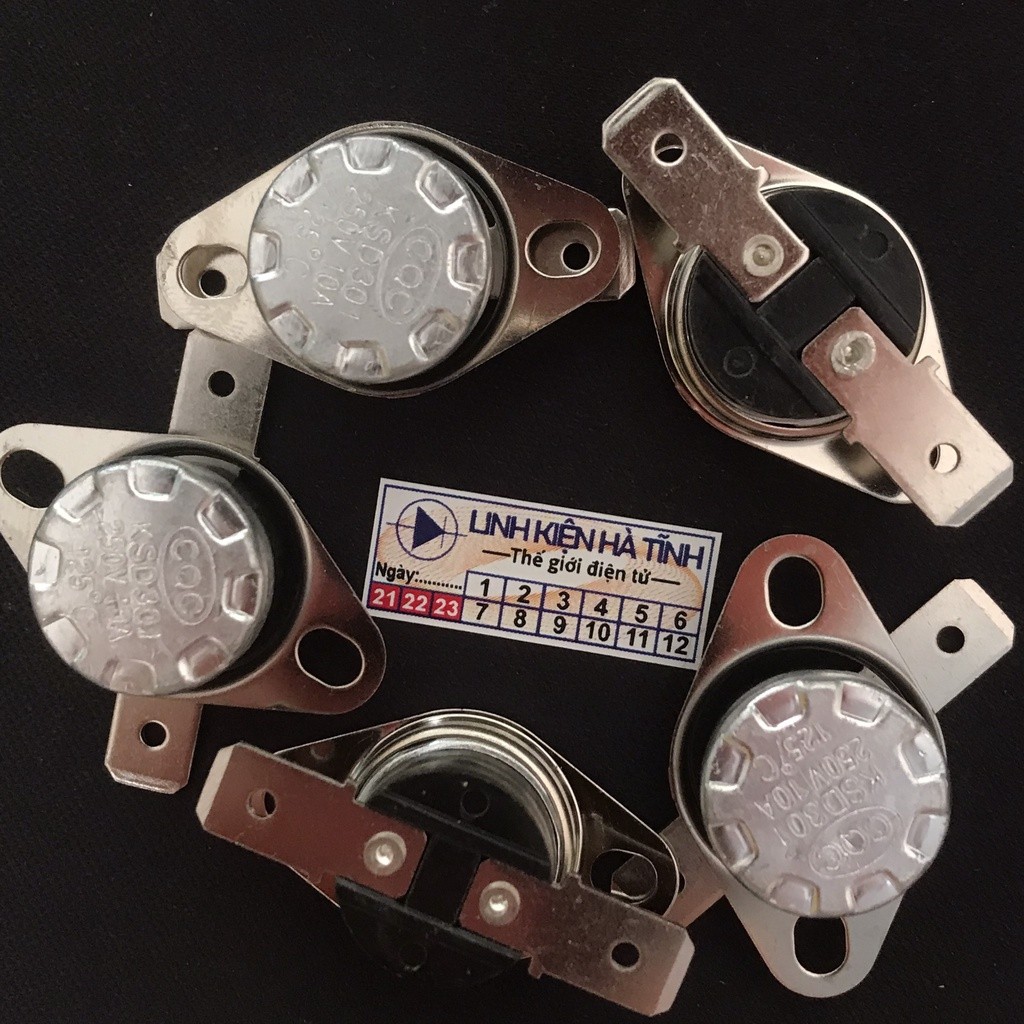 Túi 10 cái Công tắc rơ le nhiệt KSD301 85 90 95 100 110 120 125 130 135 độ thường đóng