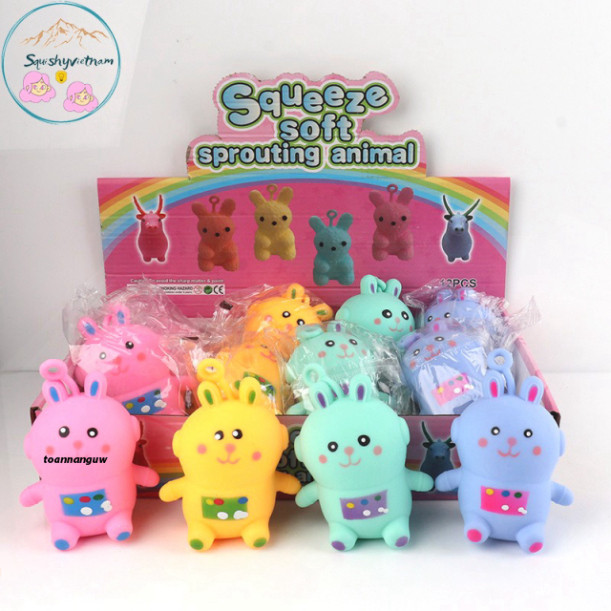 Squishy Mochi hình GẤU phim hoạt hình điện tử mềm mại và mượt mà xinh xắn trung thực giảm stress co 