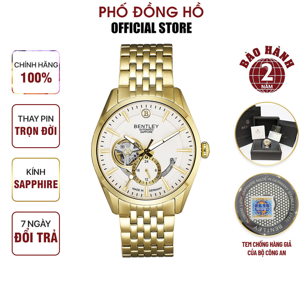 Đồng hồ Bentley Nam Dây kim loại BL1831-25MKWI Chính hãng