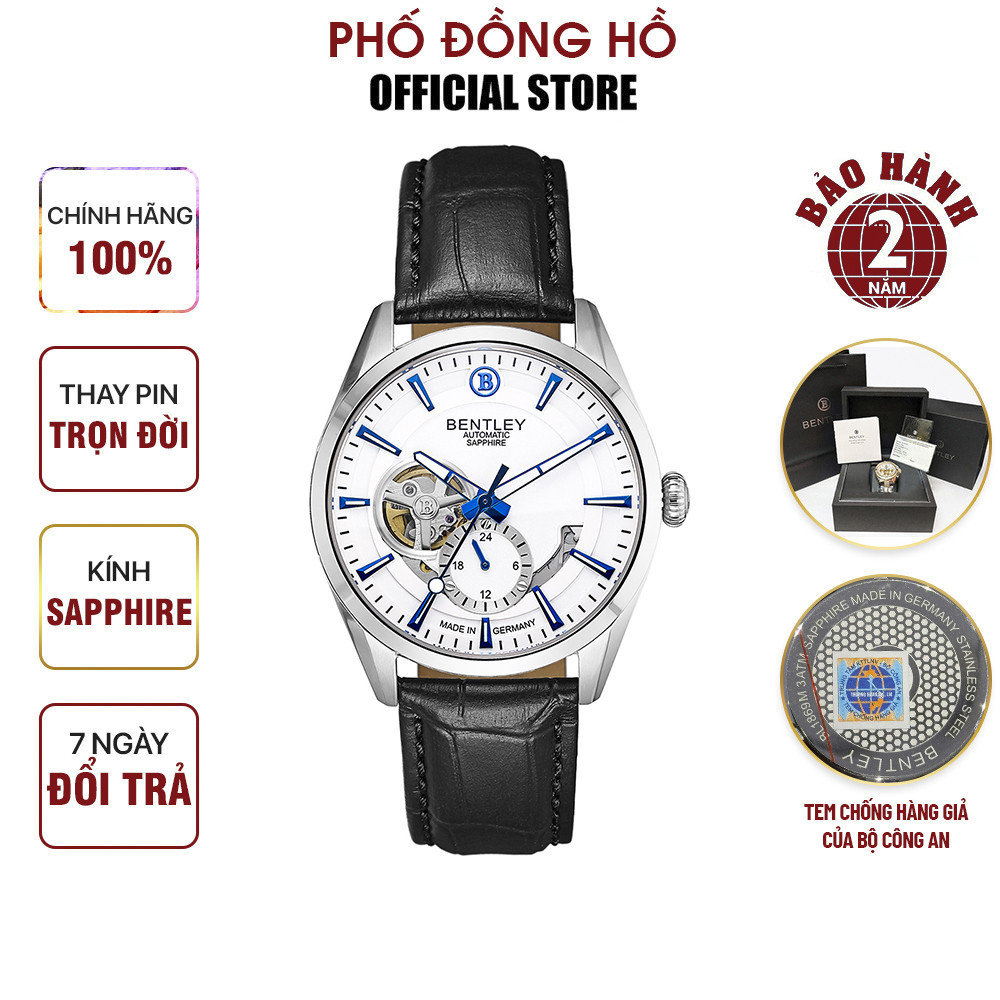 Đồng hồ Bentley Nam Dây da BL1831-25MWWB Chính hãng