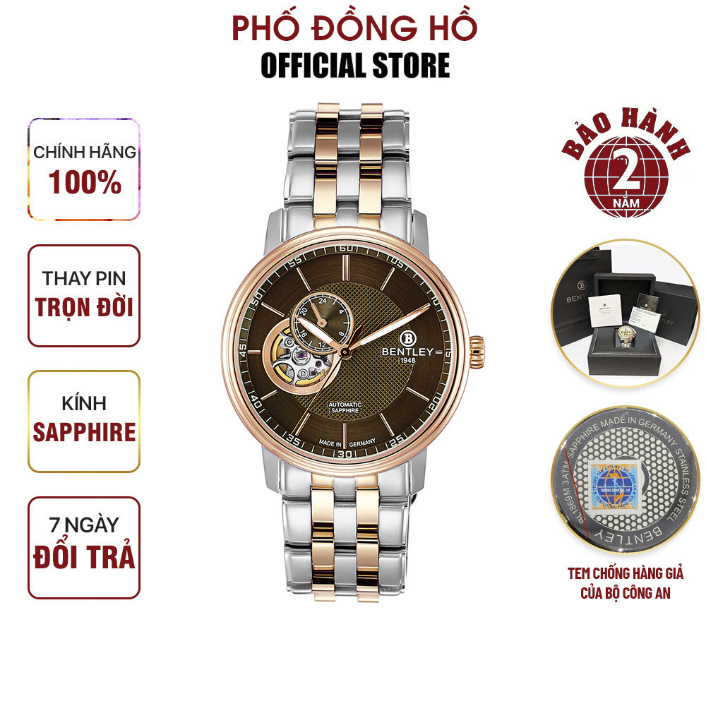 Đồng hồ Bentley Nam Dây kim loại BL1832-25MTDI-R Chính hãng