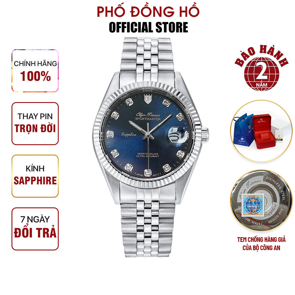 Đồng hồ Olym Pianus Nam Dây kim loại OP89322GS-X Chính hãng