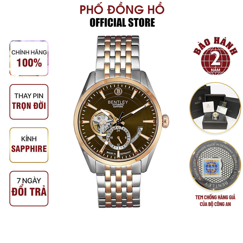 Đồng hồ Bentley Nam Dây kim loại BL1831-25MTDI-R Chính hãng