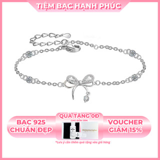  Vòng tay nữ bạc 925 mặt nơ TBHP Silver Bracelet - Mã TSJL08 