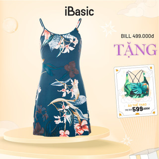 Đầm ngủ họa tiết ibasic 7916-1