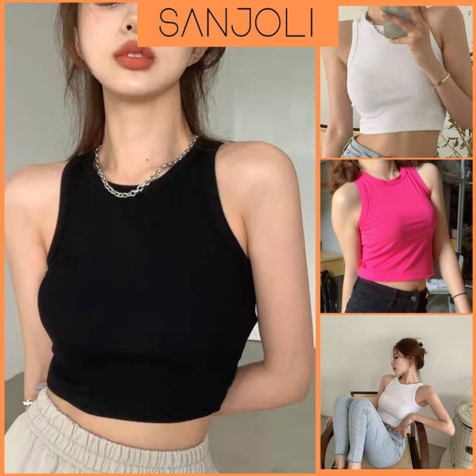 Áo Ba Lỗ Nữ YAWEAR Croptop Kiểu Ôm Body Sát Nách Sexy Ngắn Chất Thun Gân Mùa Hè Năng Động AO008