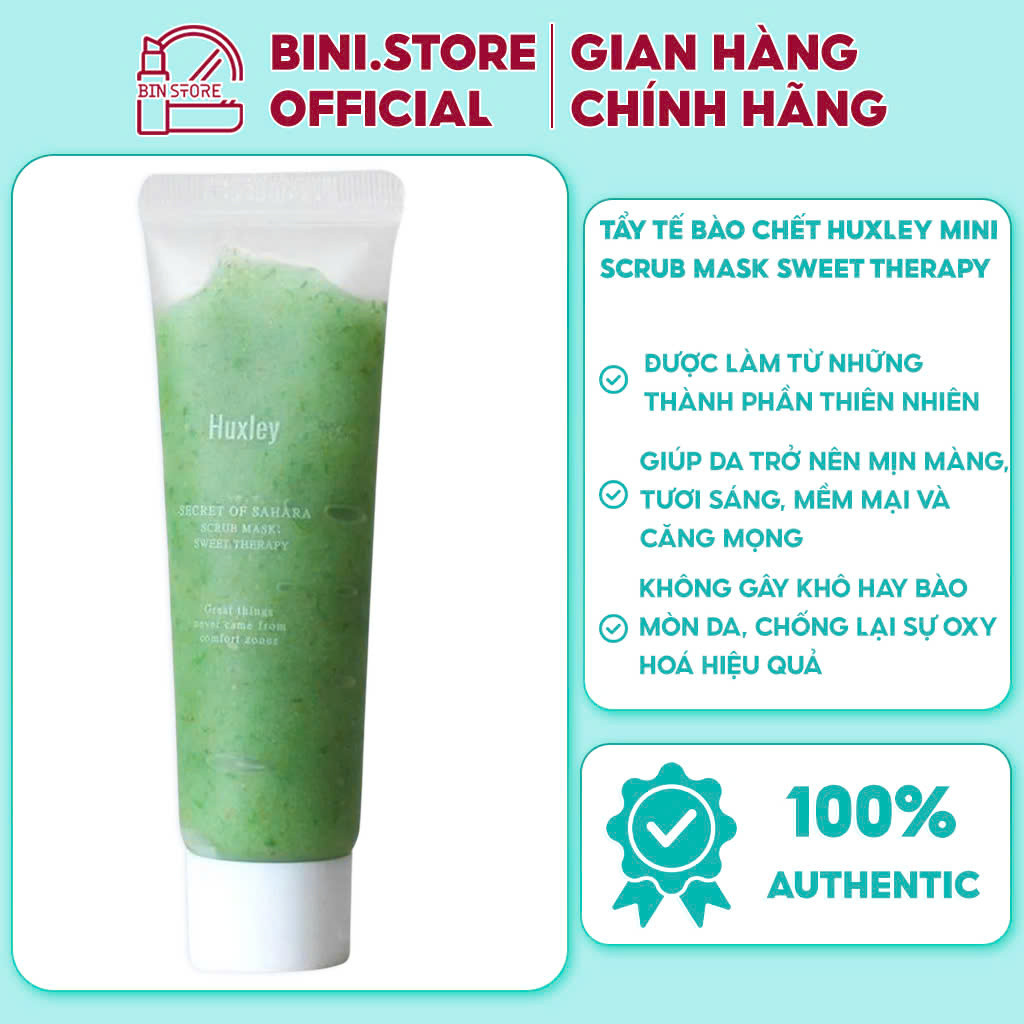 Tẩy Tế Bào Chết Huxley. Tẩy Da Chết Huxley Mini 30ml SCRUB MASK SWEET THERAPY