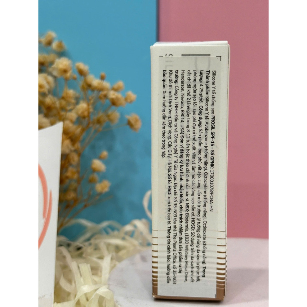 Thỏi Sáp Bôi Liền Sẹo Thâm ProSil 4,25g SPF 15+, Biodermis