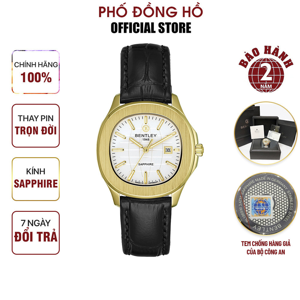 Đồng hồ Bentley Nữ Dây da BL1869-10LKWB Chính hãng