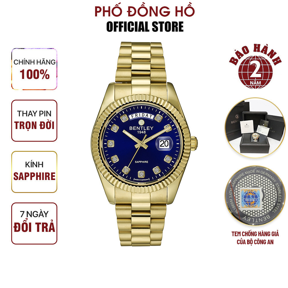 Đồng hồ Bentley Nam Dây kim loại BL2333-10MKNI Chính hãng