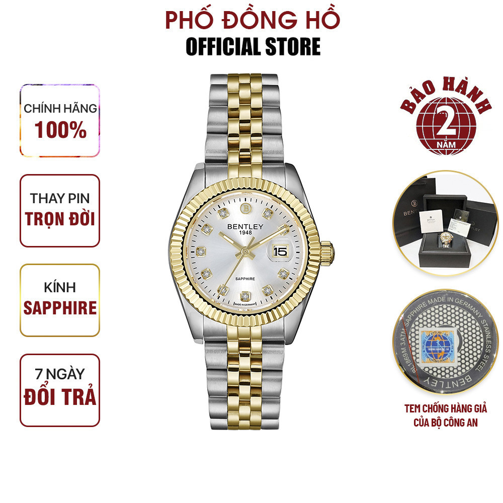 Đồng hồ Bentley Nữ Dây kim loại BL2333-10LTCI-K Chính hãng