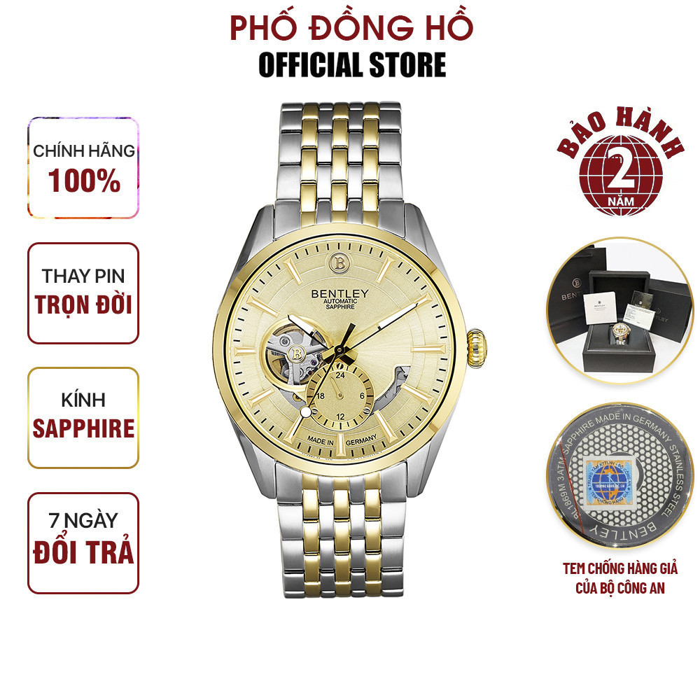 Đồng hồ Bentley Nam Dây kim loại BL1831-25MTKI Chính hãng