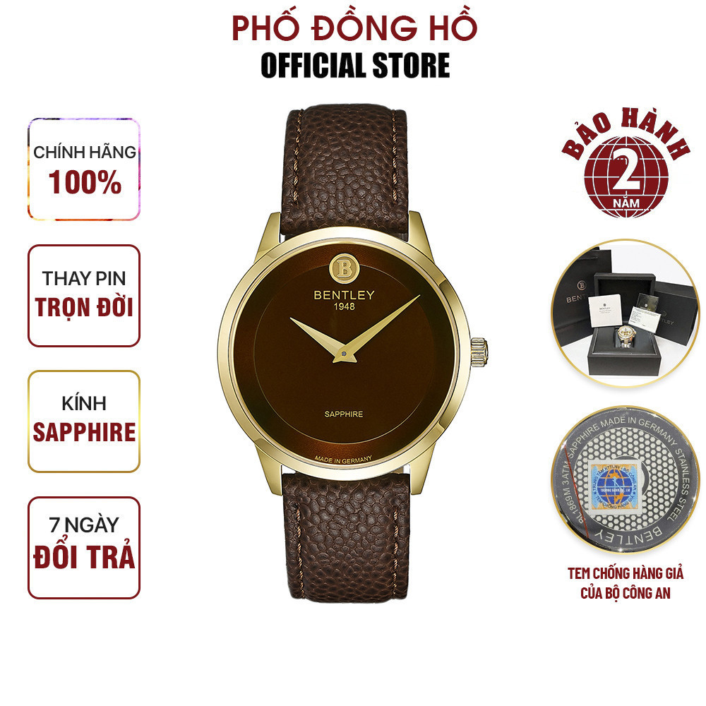 Đồng hồ Bentley Nam Dây da BL1808-10MKDD Chính hãng
