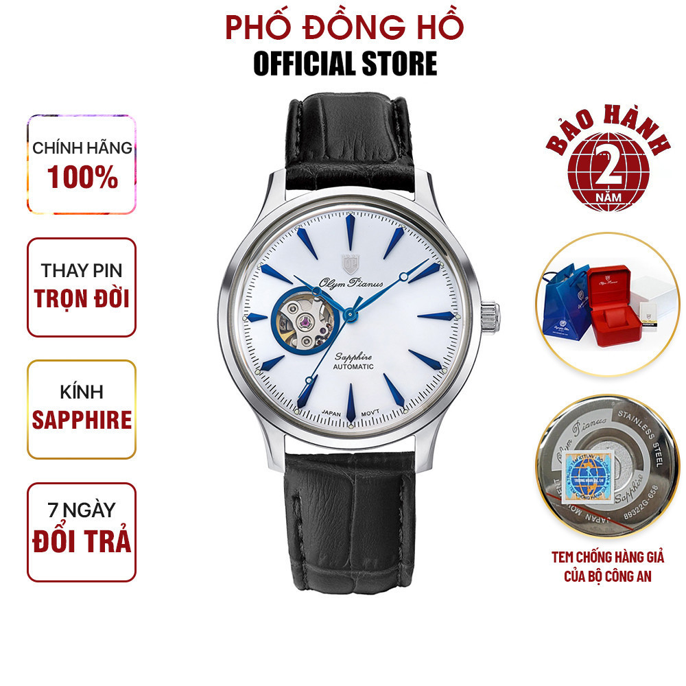 Đồng hồ Olym Pianus Nam Dây da OP99141-71AGS-GL-T Chính hãng
