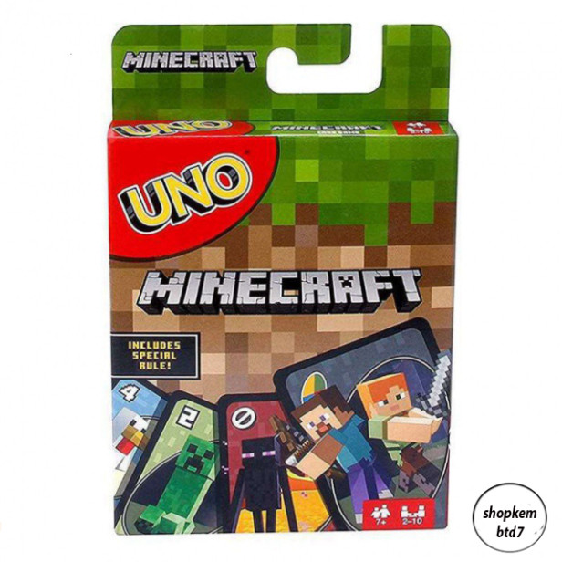 Bộ bài UNO phong thái Minecraft tốt cao tiện lợi  giá rẻ