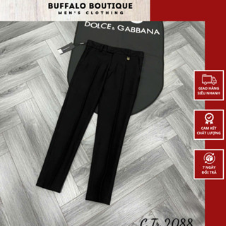 Quần Âu Nam Đôn Chề Treo Vòng Nguyệt Quế Siêu Chất - Quần Tây Nam NỮ Đốc Cờ Le Đính Logo Kim Loại Siêu Sang