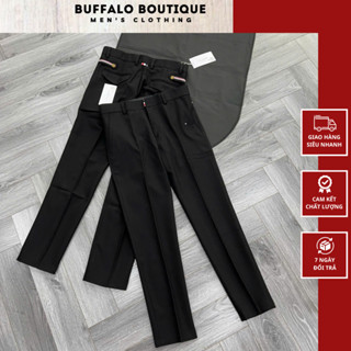 Quần Âu Nam Thôm Br Đính Mỏ Neo Siêu Chất - Quần Âu Nam Thôm Bờ Rao Phối Đai Xanh Đỏ Siêu Đẹp