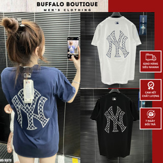 Áo Phông Nam M.L.B Thêu Hình Siêu Đẹp - Áo Thun Nam Nữ Thêu Hình Chữ NY Cao Cấp
