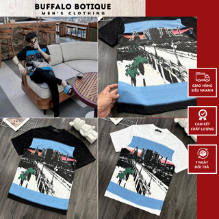 Áo Phông Nam A Mi Ri In Hình Bức Tranh Vảy Sơn Siêu Nét - Áo Thun Nam Nữ A Mi Ri An Thuyên Cao Cấp