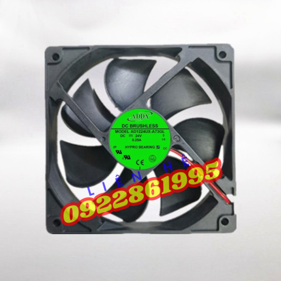 Quạt làm mát  Adda 24V 0.25A AD1224UX-A73GL - AD1224UX-A73GL-LF 3 Dây hàng mới