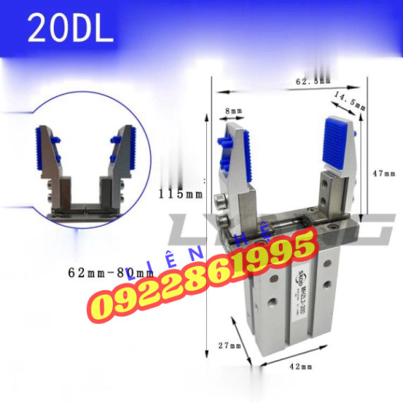Tay kẹp Xi Lanh 16D/20D   hàng mới