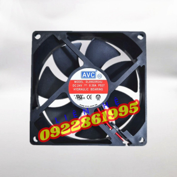 Quạt Làm Mát 9025 AVC Dl09025r24u DC24V 0.30a 9Cm 90x25Mm hàng mới