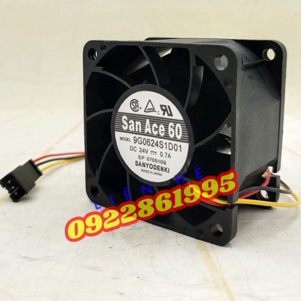 Quạt làm mát Sanyo San ace 60 9g0624s1d01 24V 0.7A   hàng mới