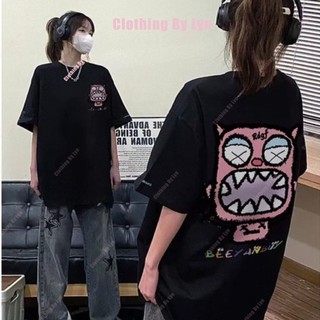 Áo thun phông logo tay nam nữ PINK tay lỡ form rộng BEEYANBUY Unisex Rio