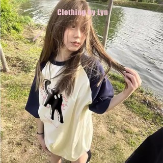 Áo Thun Cotton Cổ Tròn Tay Ngắn Dáng Rộng Màu Xanh Mơ Thời Trang Cho Nam Nữ Rio