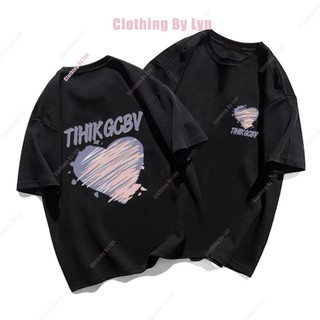 Áo thun [FREESHIP] dáng rộng in hình trái tim thời trang mùa hè chính hãng Rio