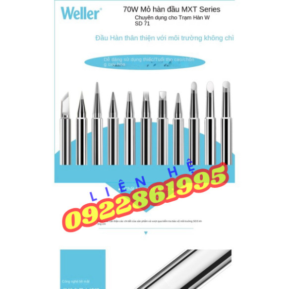 Mũi hàn Weller  Mxtc  Weller Cái Đầu Hàn Mxt C Wdsd71 Wp70 Chuyên Dụng hàng mới