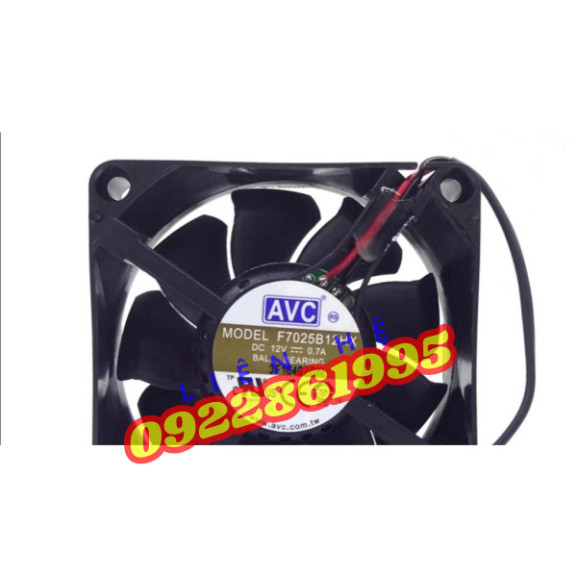 Quạt làm mát   AVC 7Cm 7025 Avc F7025b12hx 12V 0.7A   hàng mới