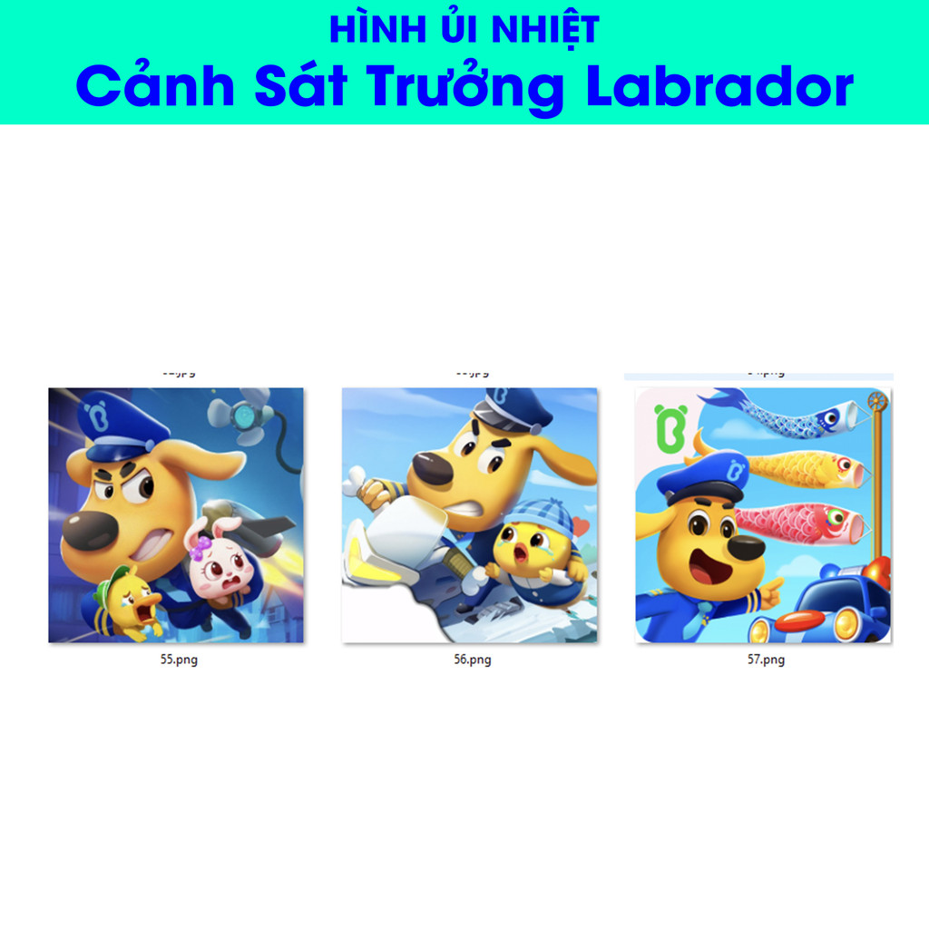 Hình Ủi Nhiệt CST Labrado  7-Miếng Dán Ủi Quần Áo, Có In Theo Yêu Cầu