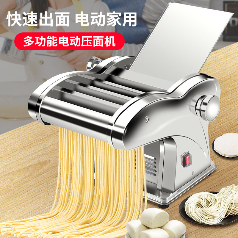 Máy Ép Mì Máy Cán Mì Đa Năng Nhỏ Tự Động Bằng Điện Máy Cán Mì Thép Không Gỉ Đặc Biệt Thương Mại Gia Đình