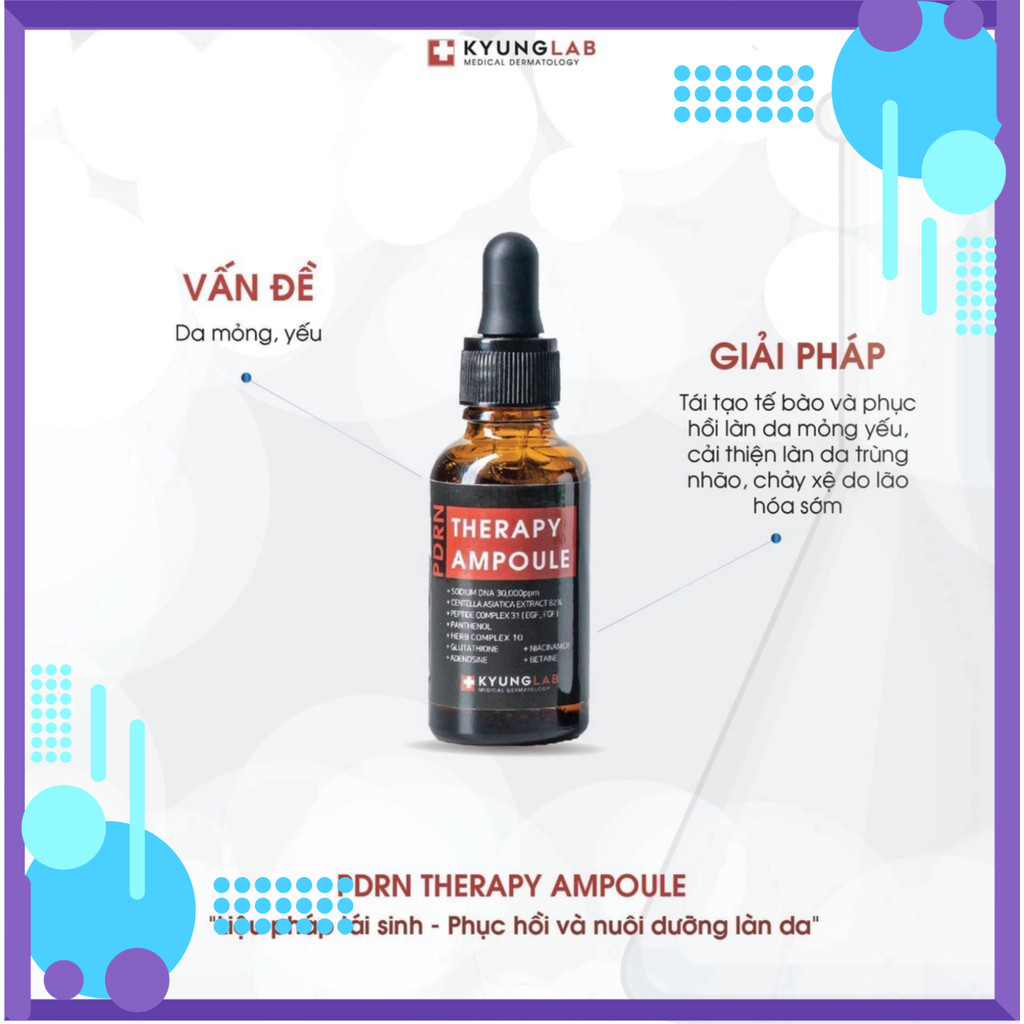 (STTI) [KYUNG LAB] Serum tế bào gốc Kyung Lab PDRN Therapy Ampoule phục hồi chống lão hóa 30ml