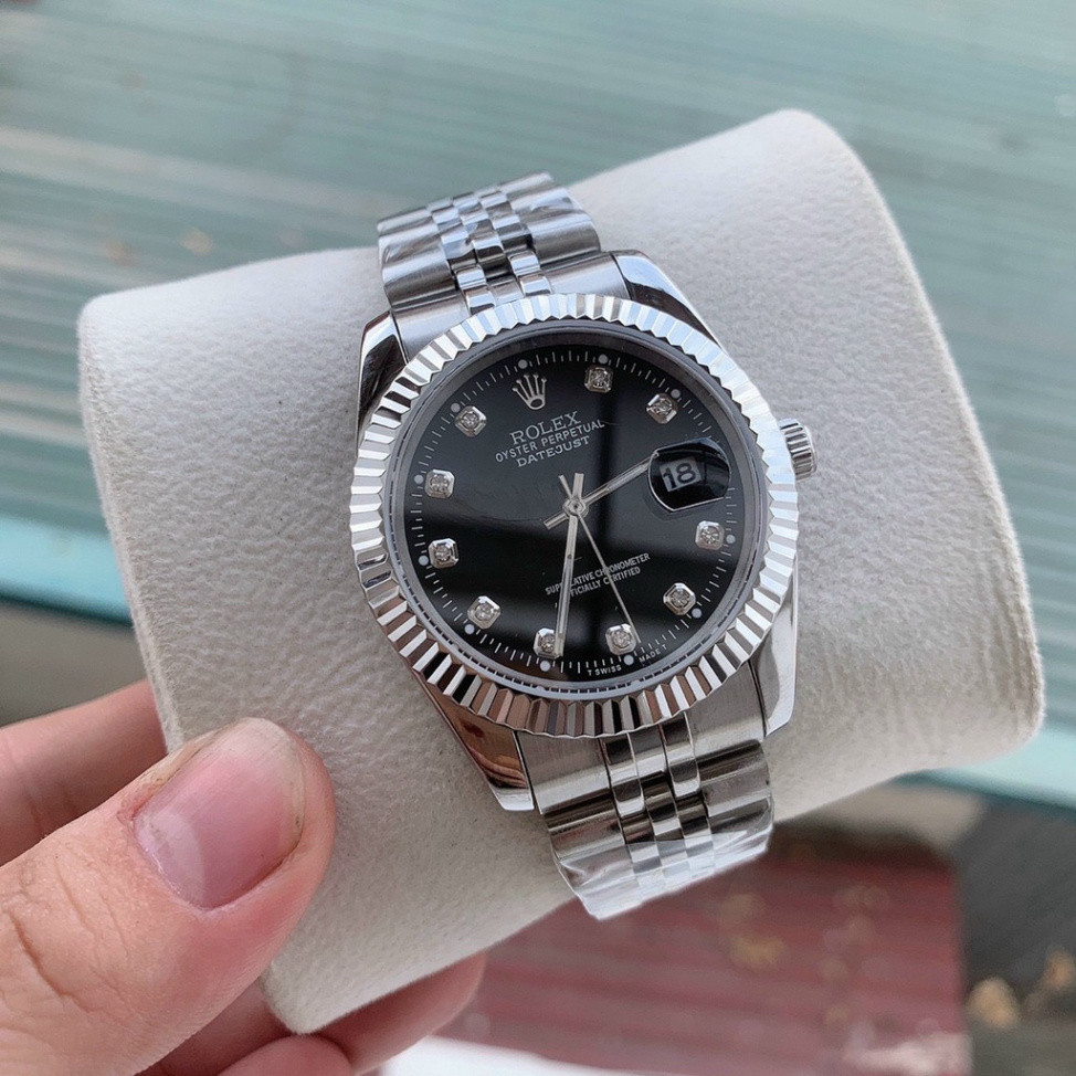[Tặng Hộp Đẹp] Đồng Hồ Nam RoLex Size 36/41mm ĐEN Máy Pin Nhật - Bảo Hành 2 Năm