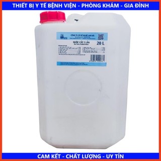 Nước cất tinh khiết can 20 lít,. chất lượng.