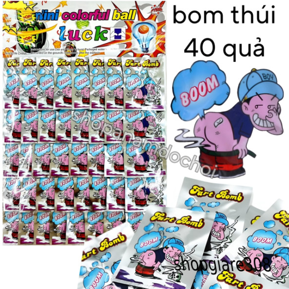 Vỉ 40 quả bom thối , bom thúi đồ chơi troll bạn bè giá sỉ