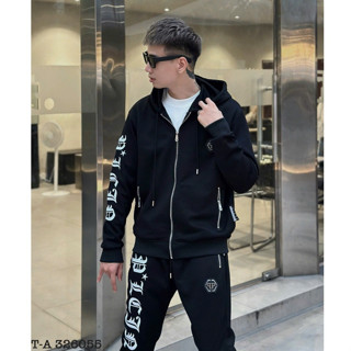 Bộ Thu Đông Hoodie Zip Philip Plein Hàng Loại 1 Chính Hãng - Bộ Quần Áo Hoodie Khóa Kéo Philip Plein Hottrend 2025