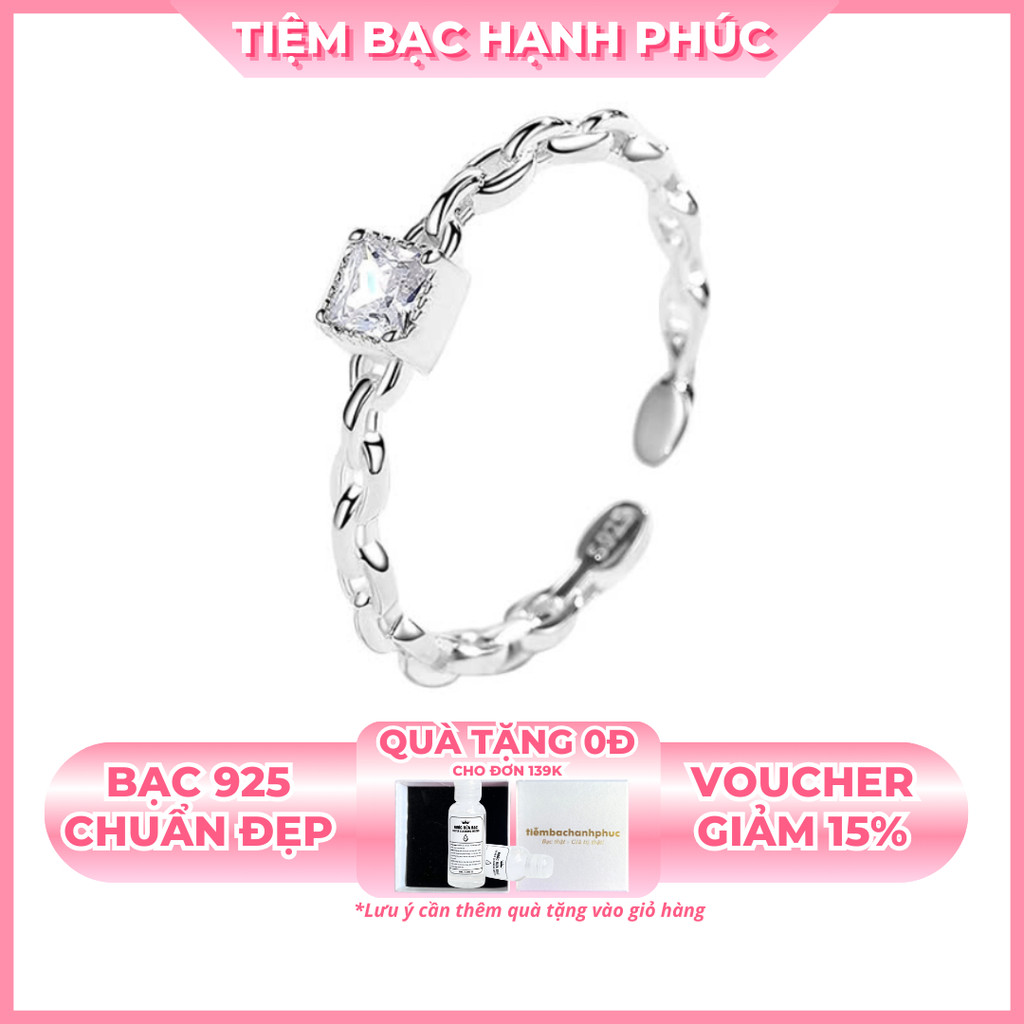 Nhẫn Bạc Nữ 925 Freesize cá tính TBHP  Silver Rings - Mã TSJN04