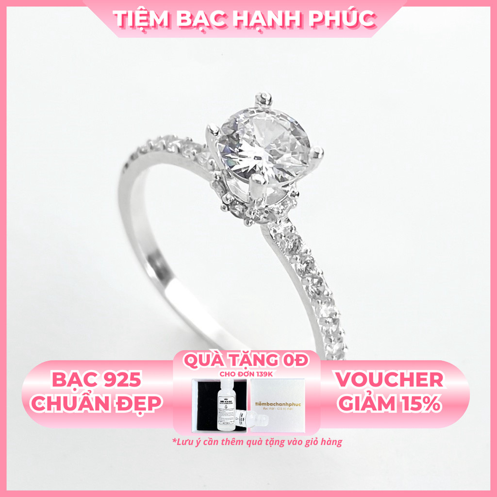 Nhẫn Bạc Nữ 925 Đá Chủ Ổ Cao TBHP  Silver Rings - Mã TSJN05