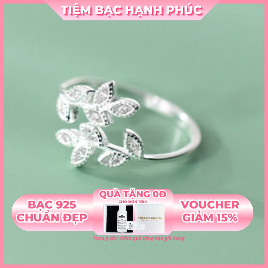 Nhẫn Bạc Nữ 925 Lá Nguyệt Quế TBHP  Silver Rings - Mã TSJN14
